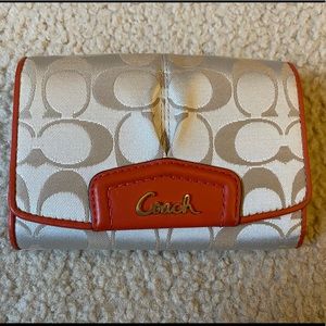 Authentic Coach trifold wallet